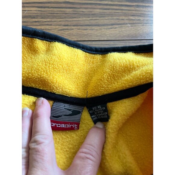 Pro Spirit yellow black trim three quarter zip pullover jacket size XL - Picture 3 of 4